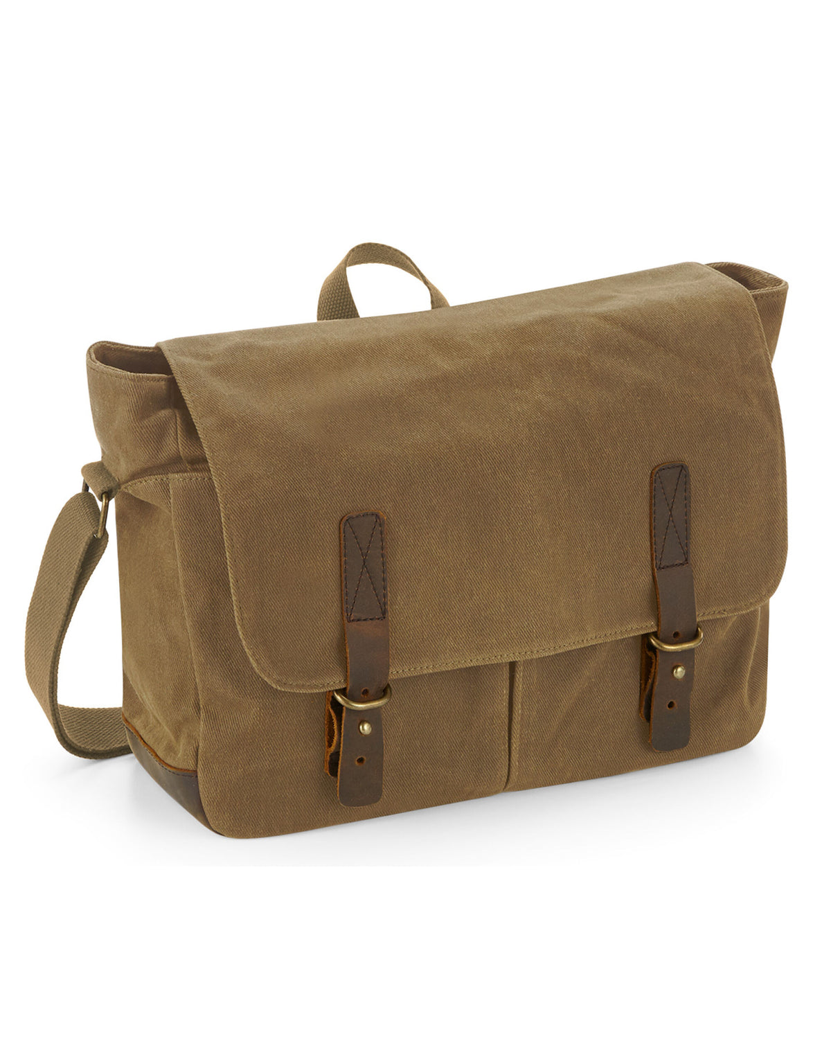 Heritage Waxed Canvas Messenger - Desert Sand