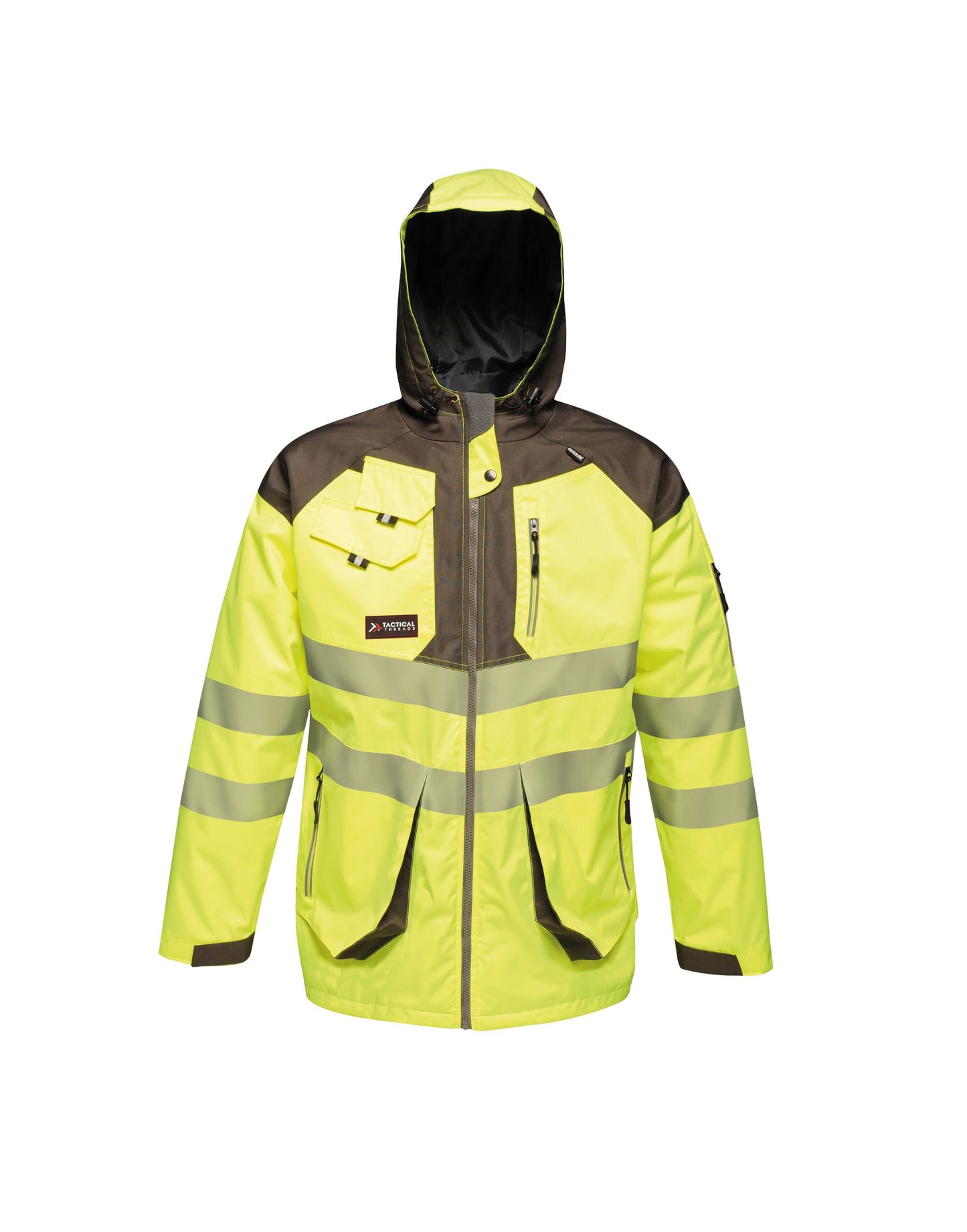 Hi-Vis Parka Jacket - Yellow/Grey