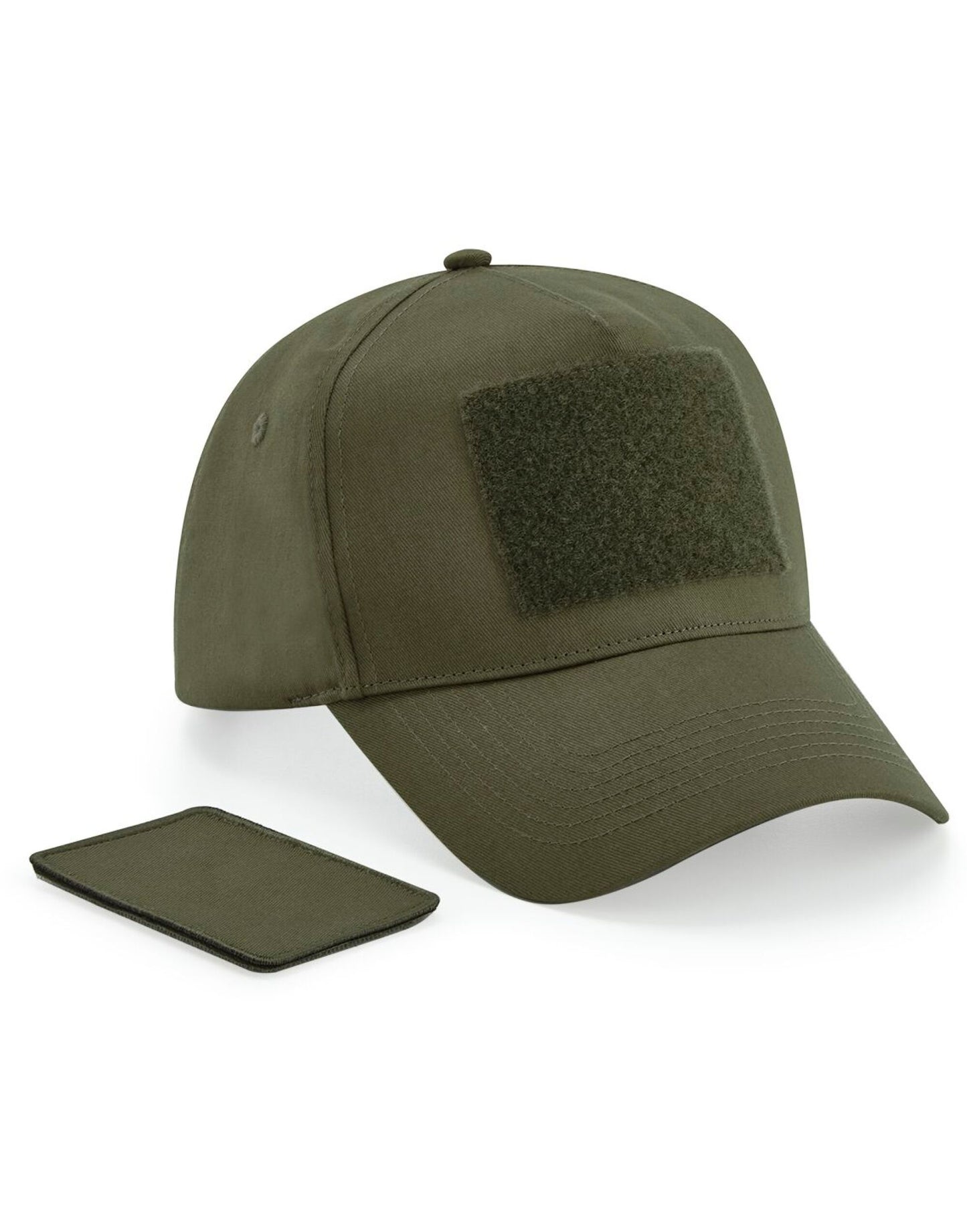 Removable Patch 5 Panel Cap - Military Green