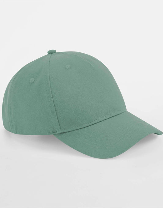 Organic Cotton 5 Panel Cap - Dusty Green