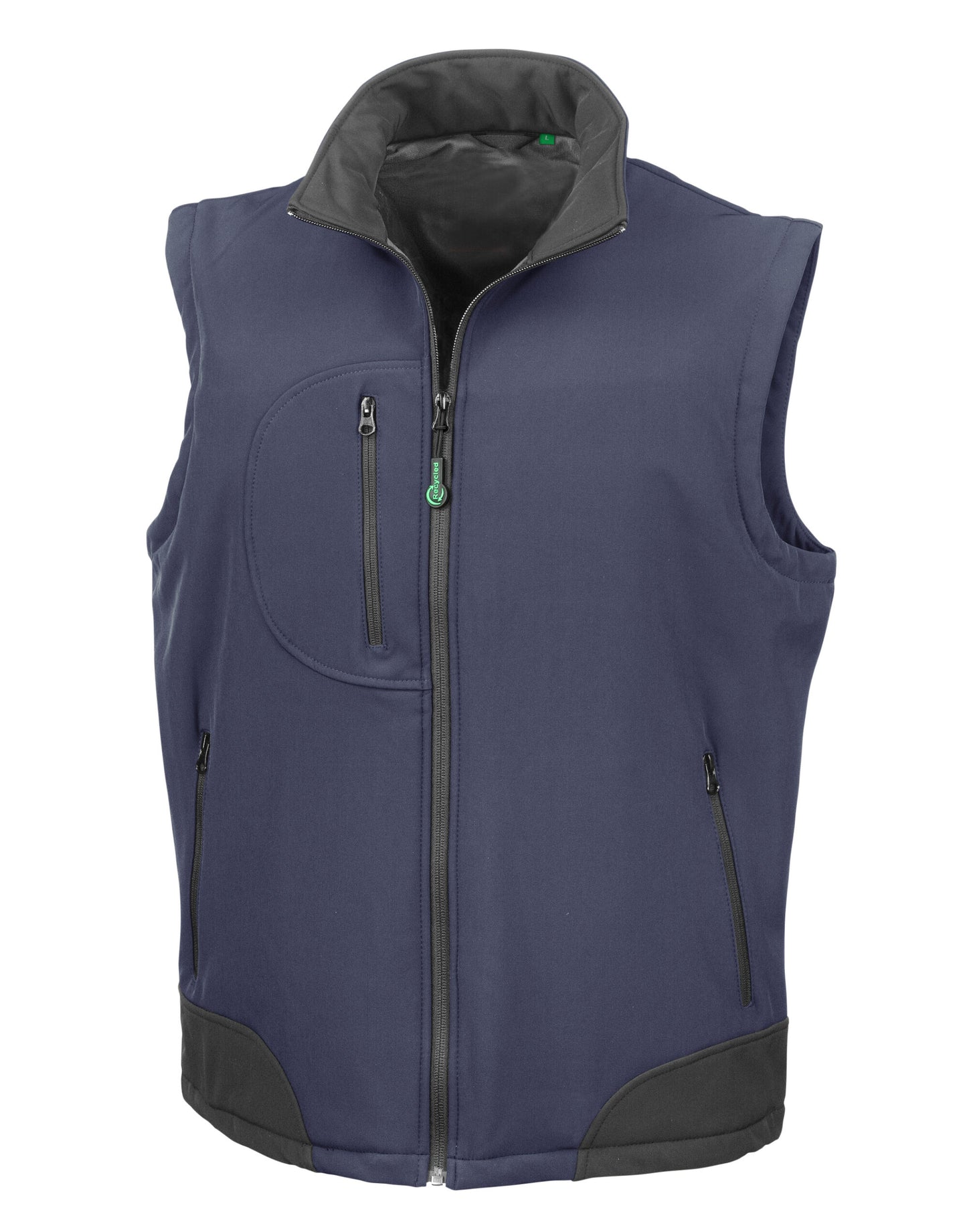Recycled 3 Layer Softshell Bodywarmer - Navy/Black