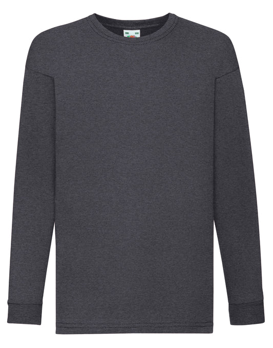 Kid's Valueweight Long Sleeve T - Dark Heather
