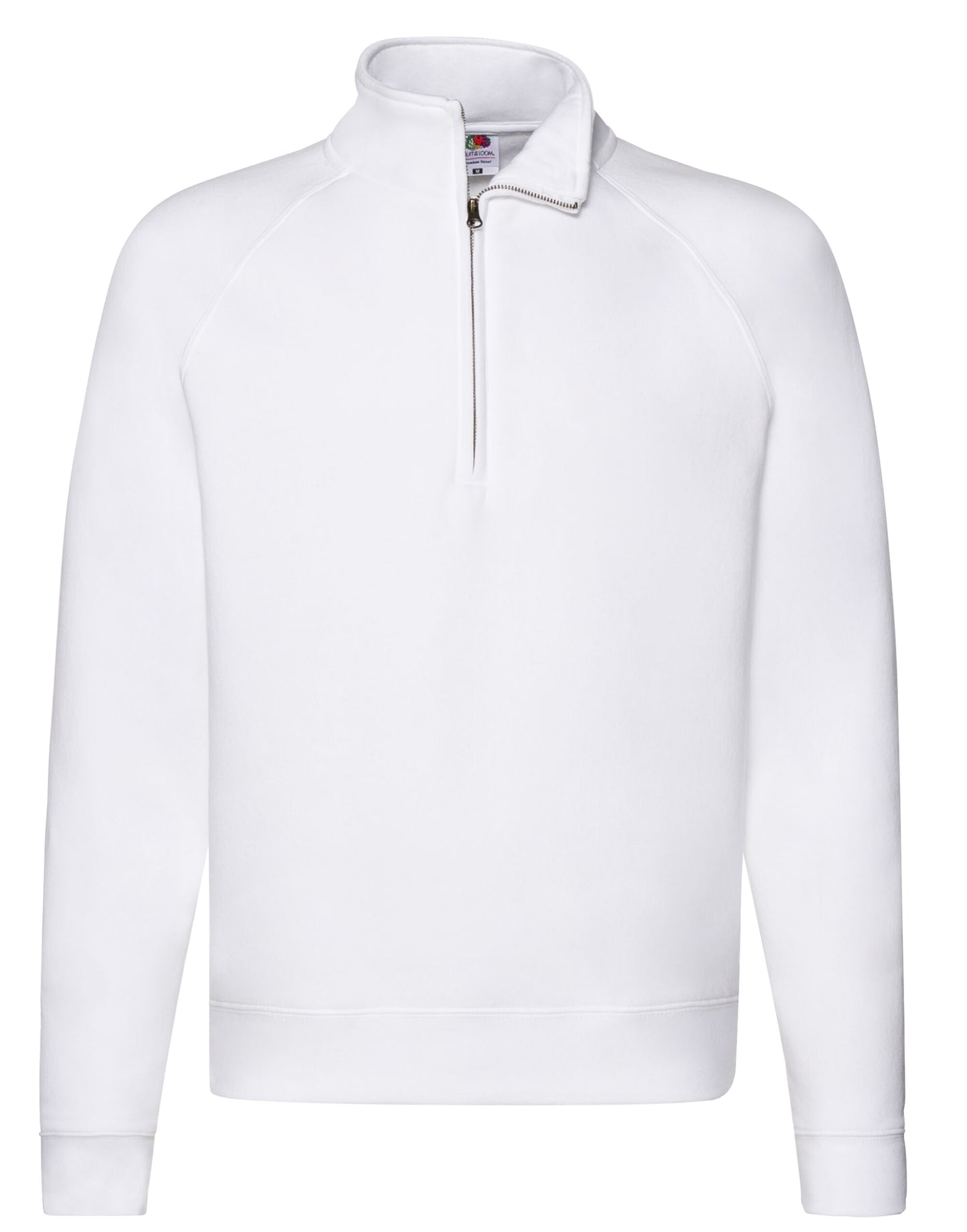 Men's Premium Zip Neck Sweat - White