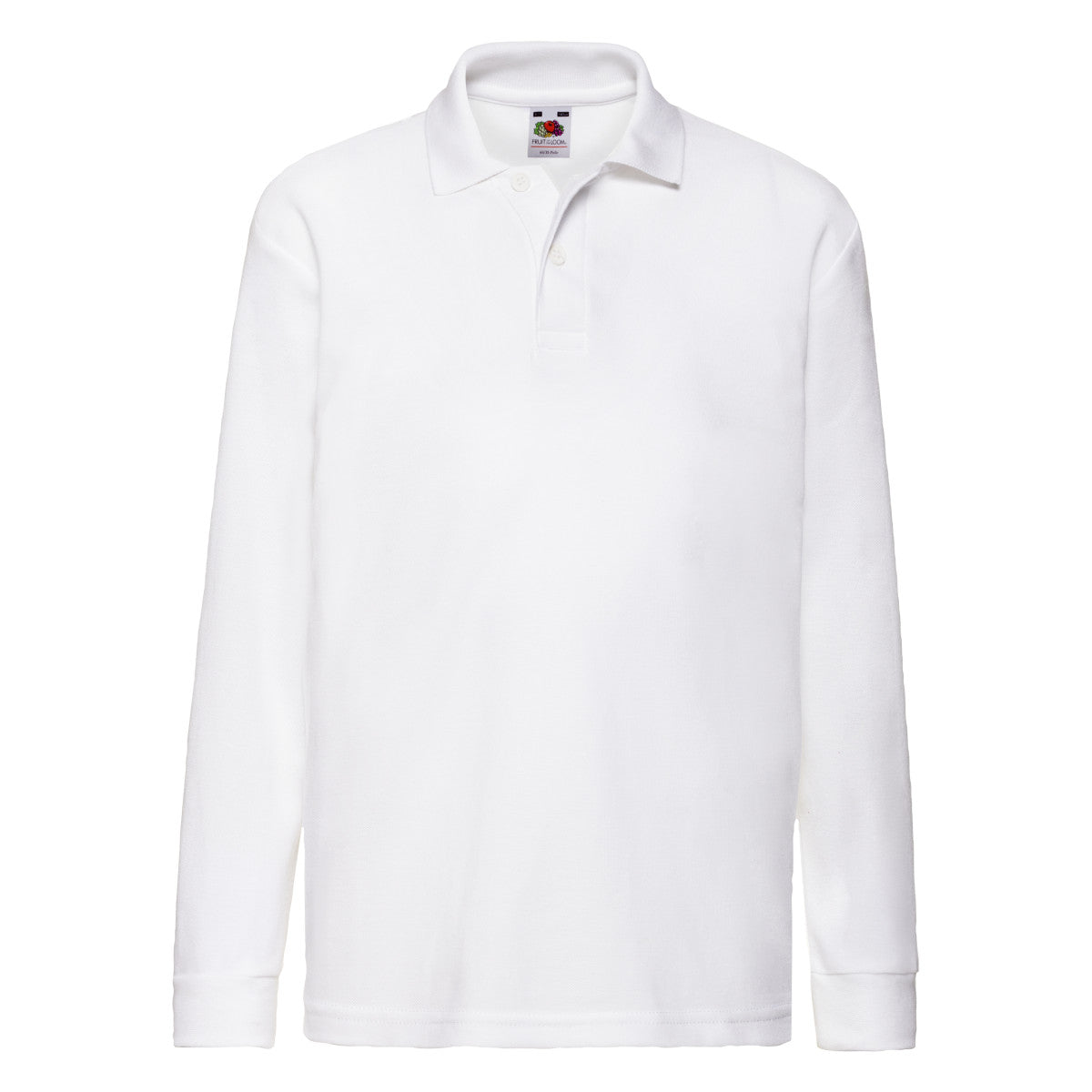 Kid's 65/35 L/Sleeve Polo - White