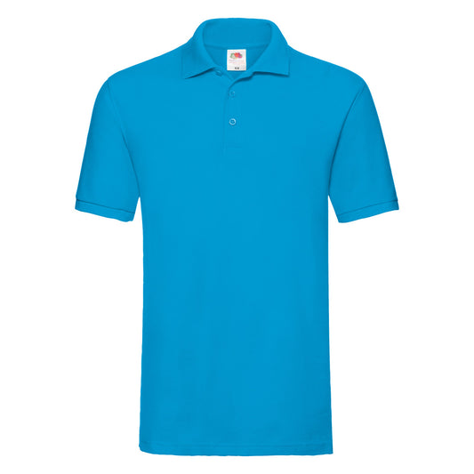 Men's Premium Polo - Azure Blue