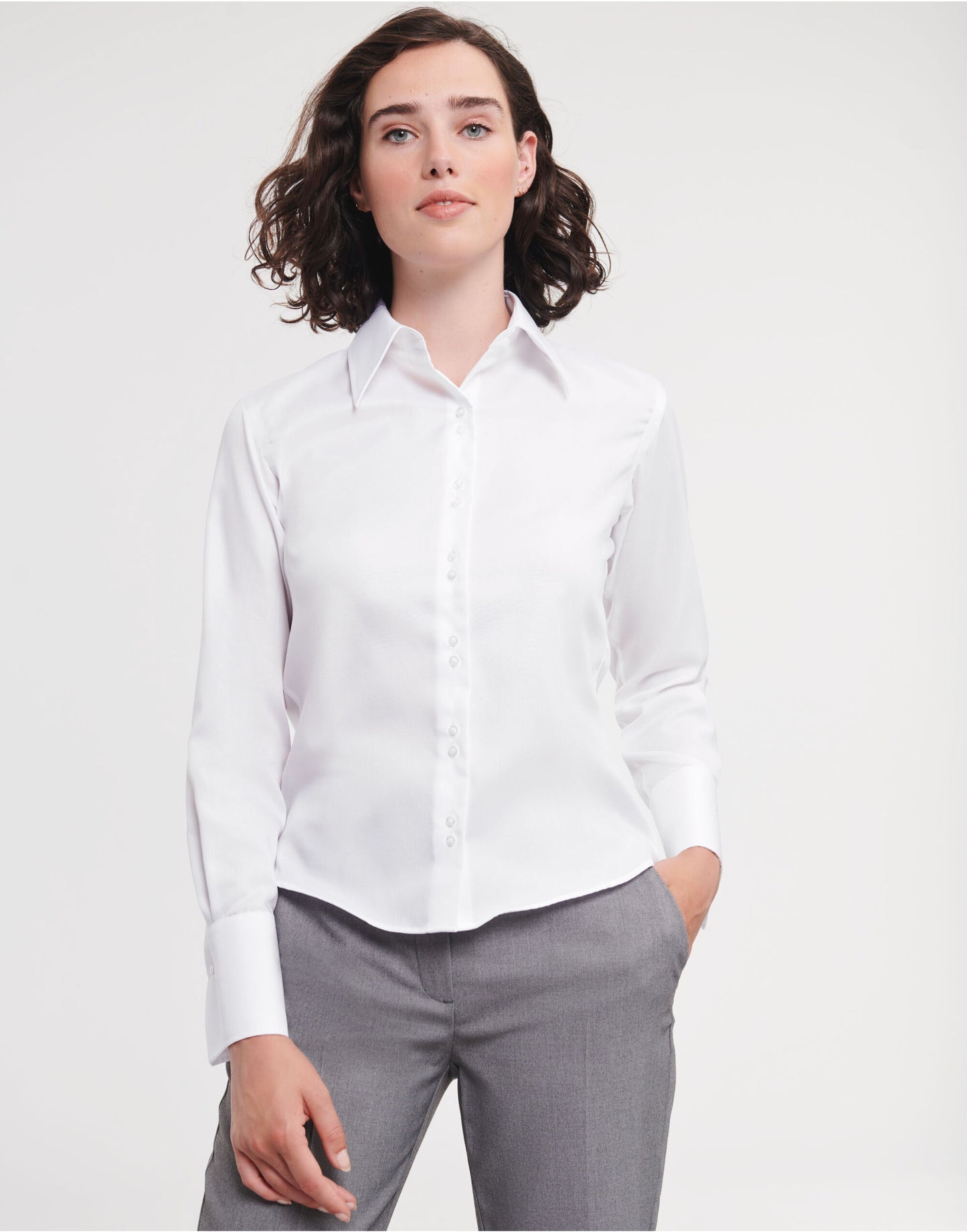Ladies' Long Sleeve Ultimate Non-Iron Shirt - White