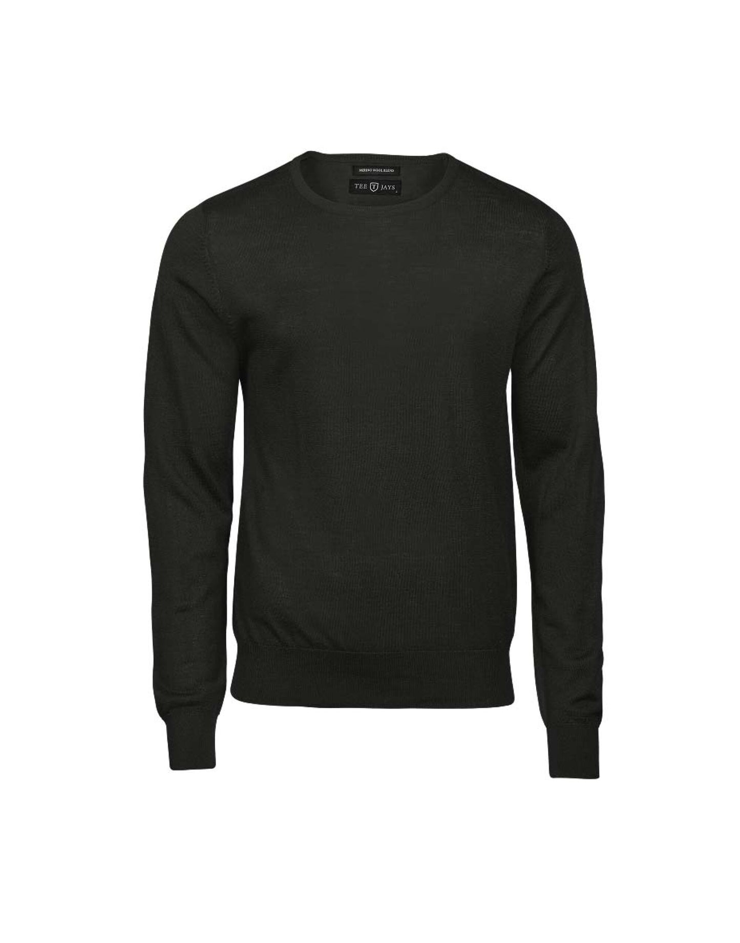 Men's Crew Neck Knitted Sweater - Pine