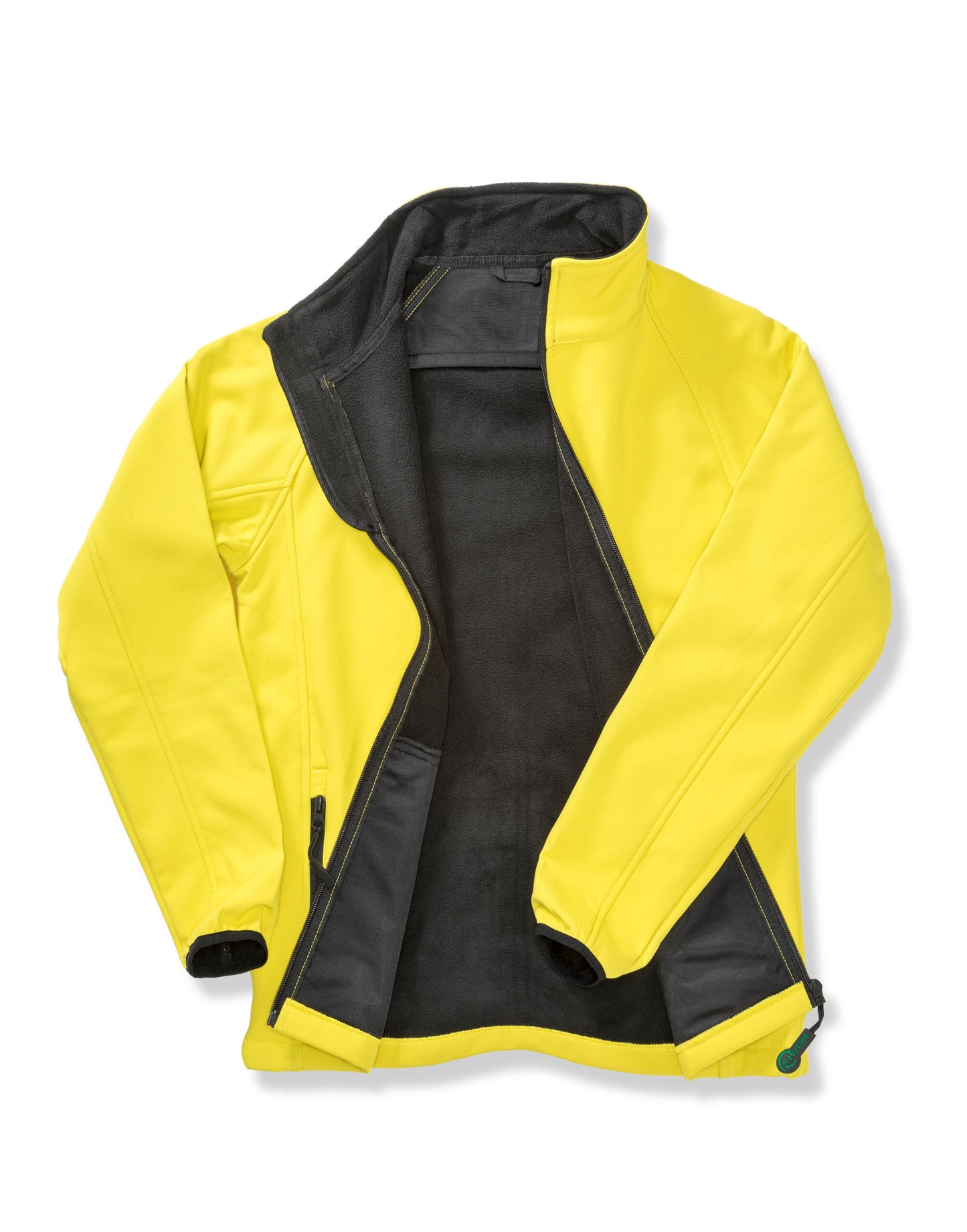 Men's Printable Softshell Jacket with Recycled Inner Fleece - Yellow/Black