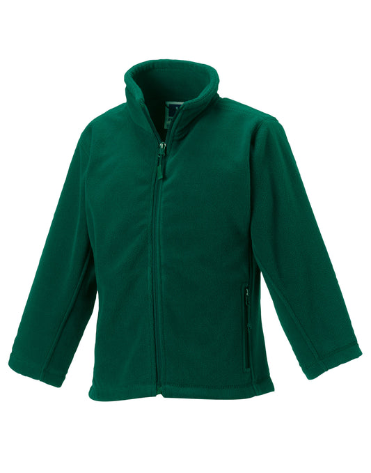 Kids Full Zip Outdoor Fleece - Bottle Green