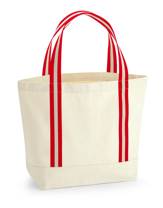 EarthAware® Organic Boat Bag - Natural/classic Red