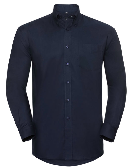 Men's Long Sleeve Classic Oxford Shirt - Bright Navy