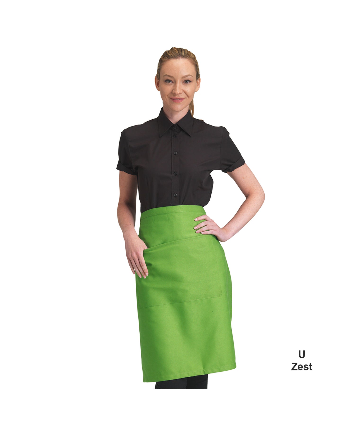 Recycled Waist Apron With Pocket - Zest