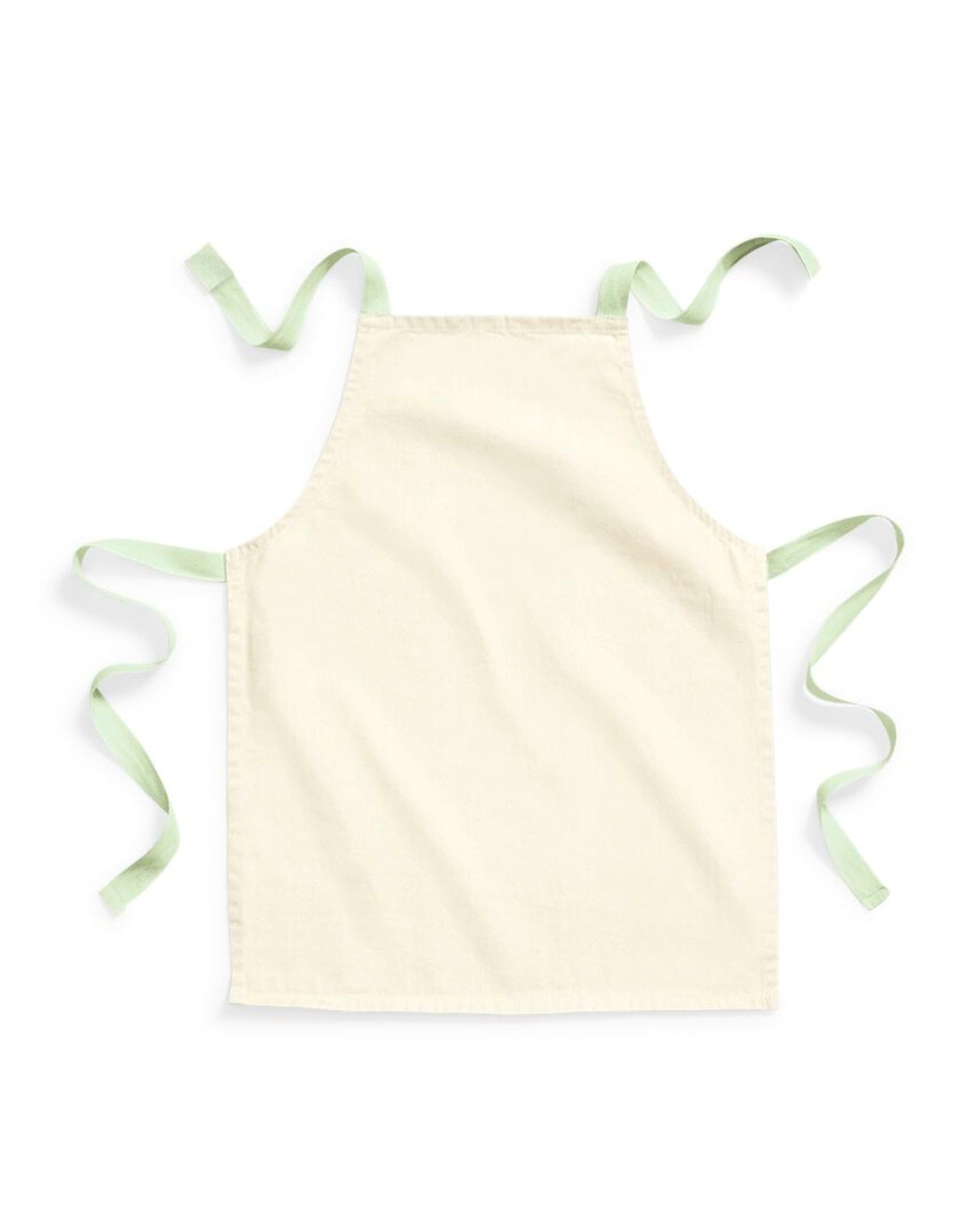 FairTrade Cotton Junior Apron - Natural/Pistachio