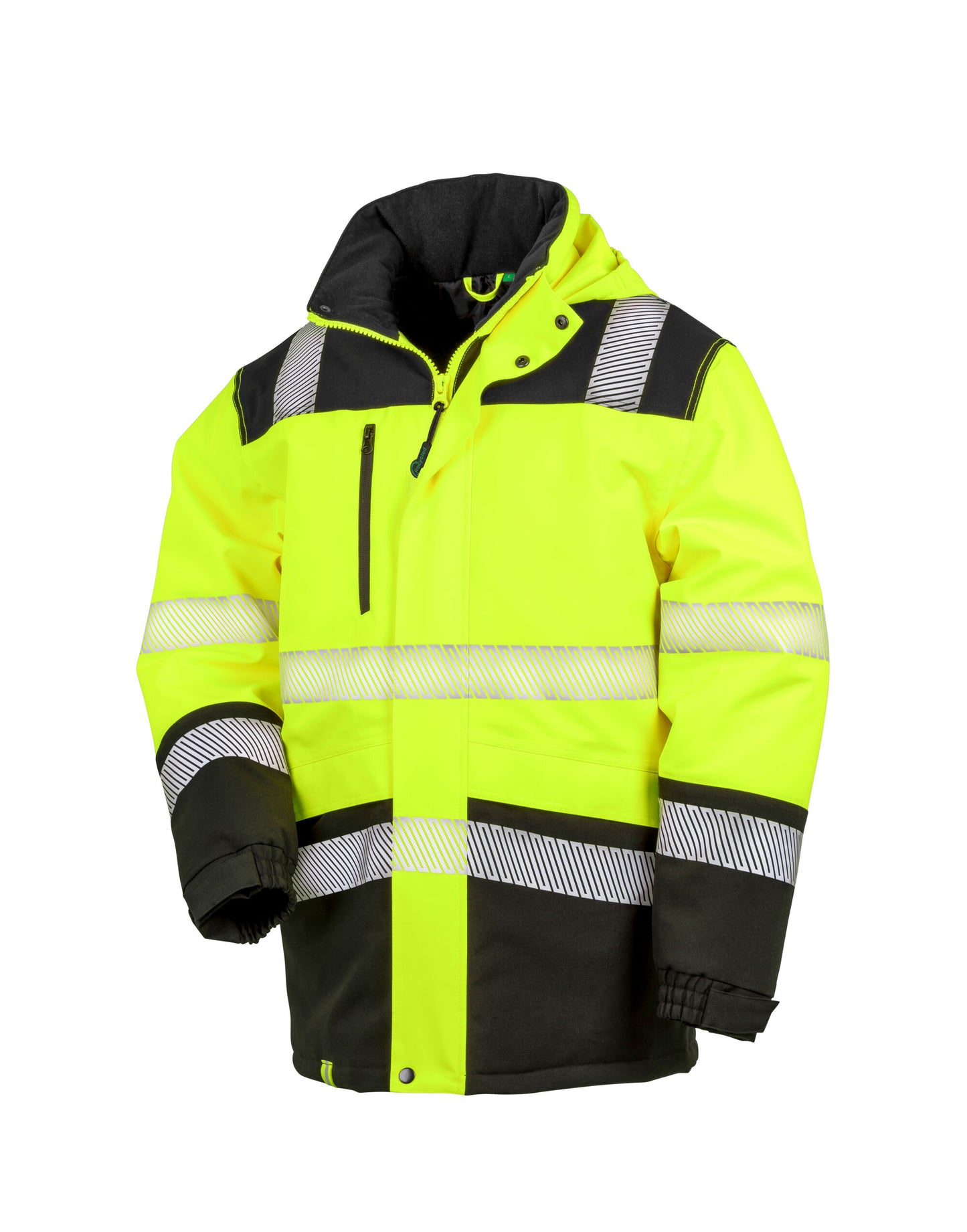 Recycled Extreme Tech Printable Softshell Coat - Fluorescent Yellow/Black