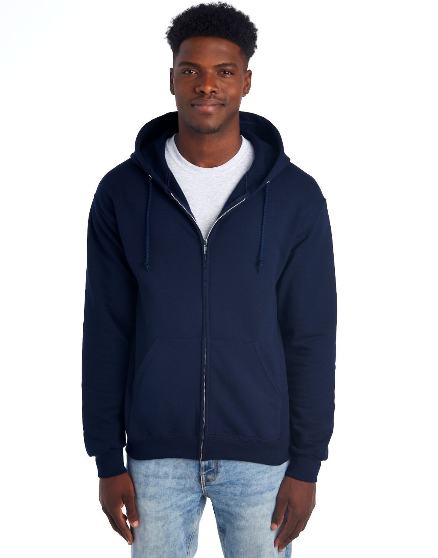 NuBlend® Full-Zip Hooded Sweat - Navy Blue