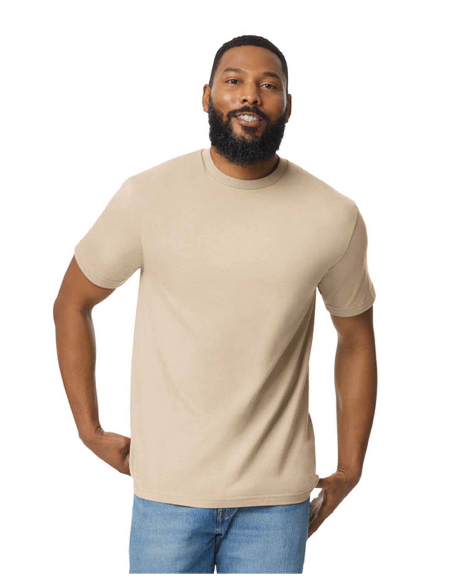 Softstyle Midweight Adult No Label Enzyme Wash T-Shirt - White