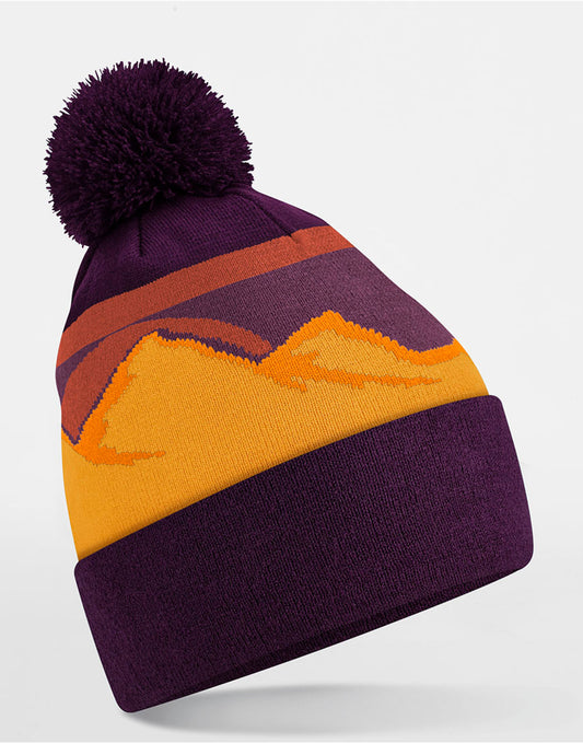 Mountain Peaks Pom Pom Beanie - Desert Peaks