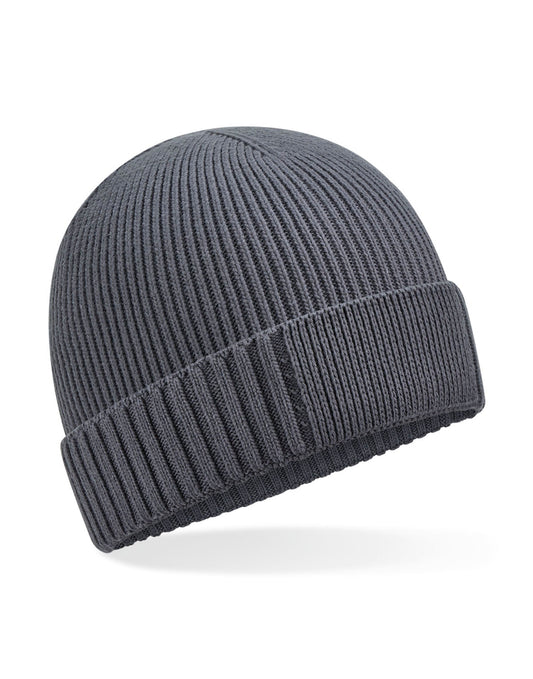 Organic Cotton Patch Beanie - Graphite