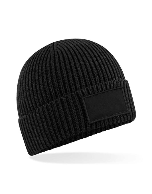 Fashion Patch Beanie - Black