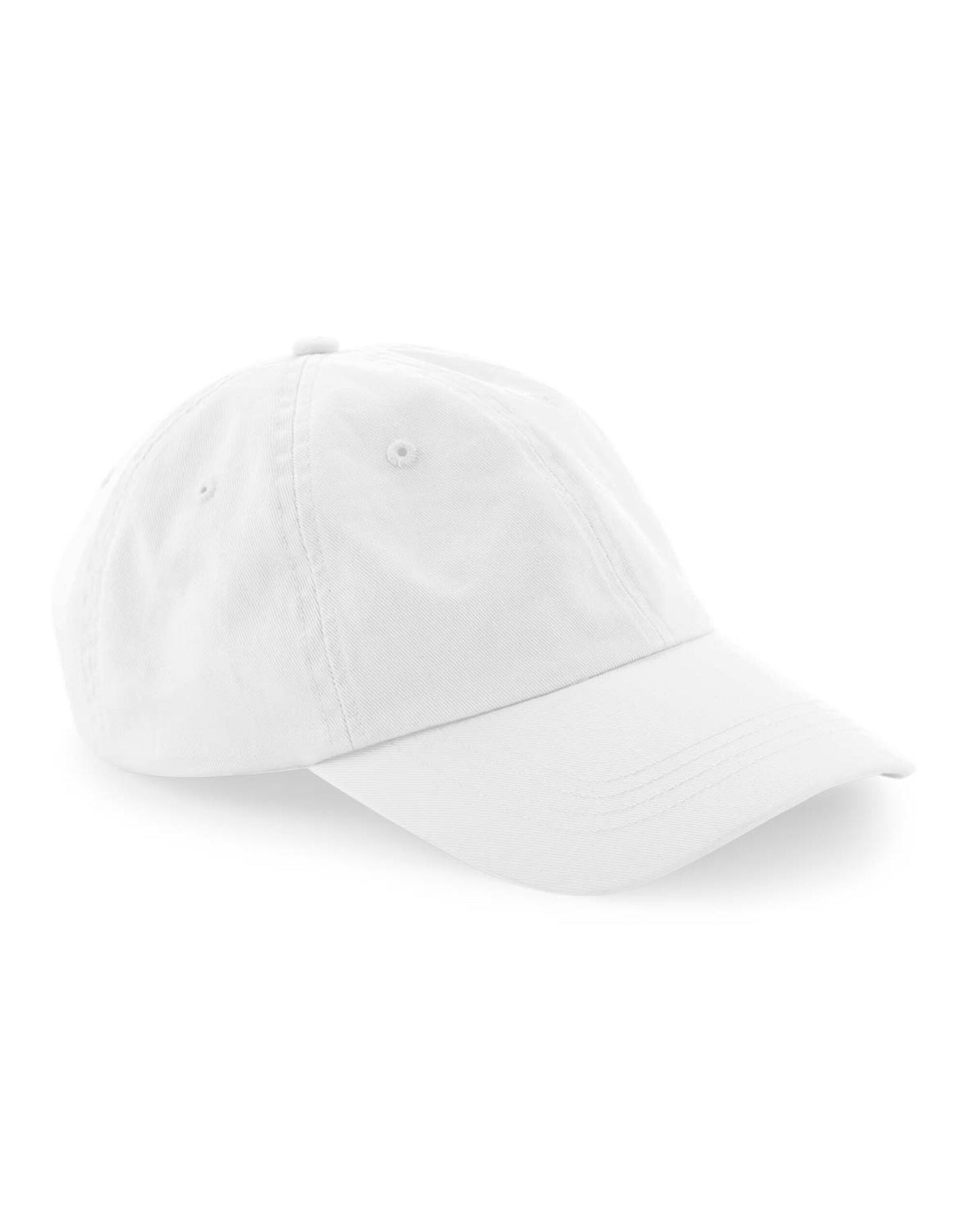 Organic Cotton 6 Panel Dad Cap - White