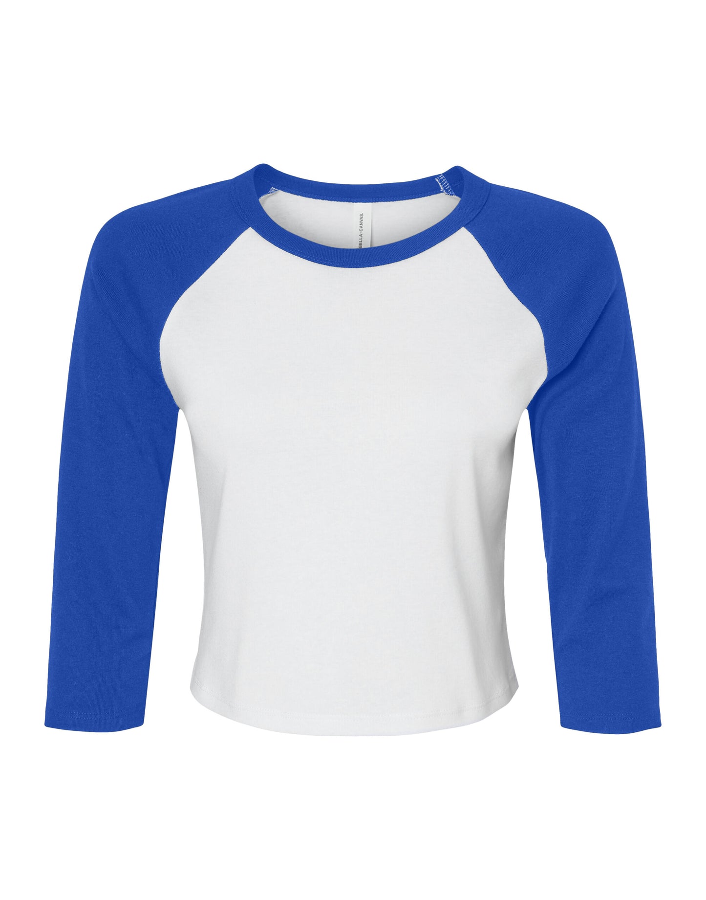 Women's Micro Rib 3/4 Raglan Tee - White/True Royal