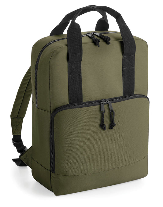 Recycled Twin Handle Cooler Backpack - Military Green