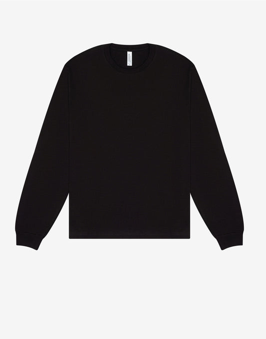 Unisex Heavy Boxy Long Sleeve Tee - Black