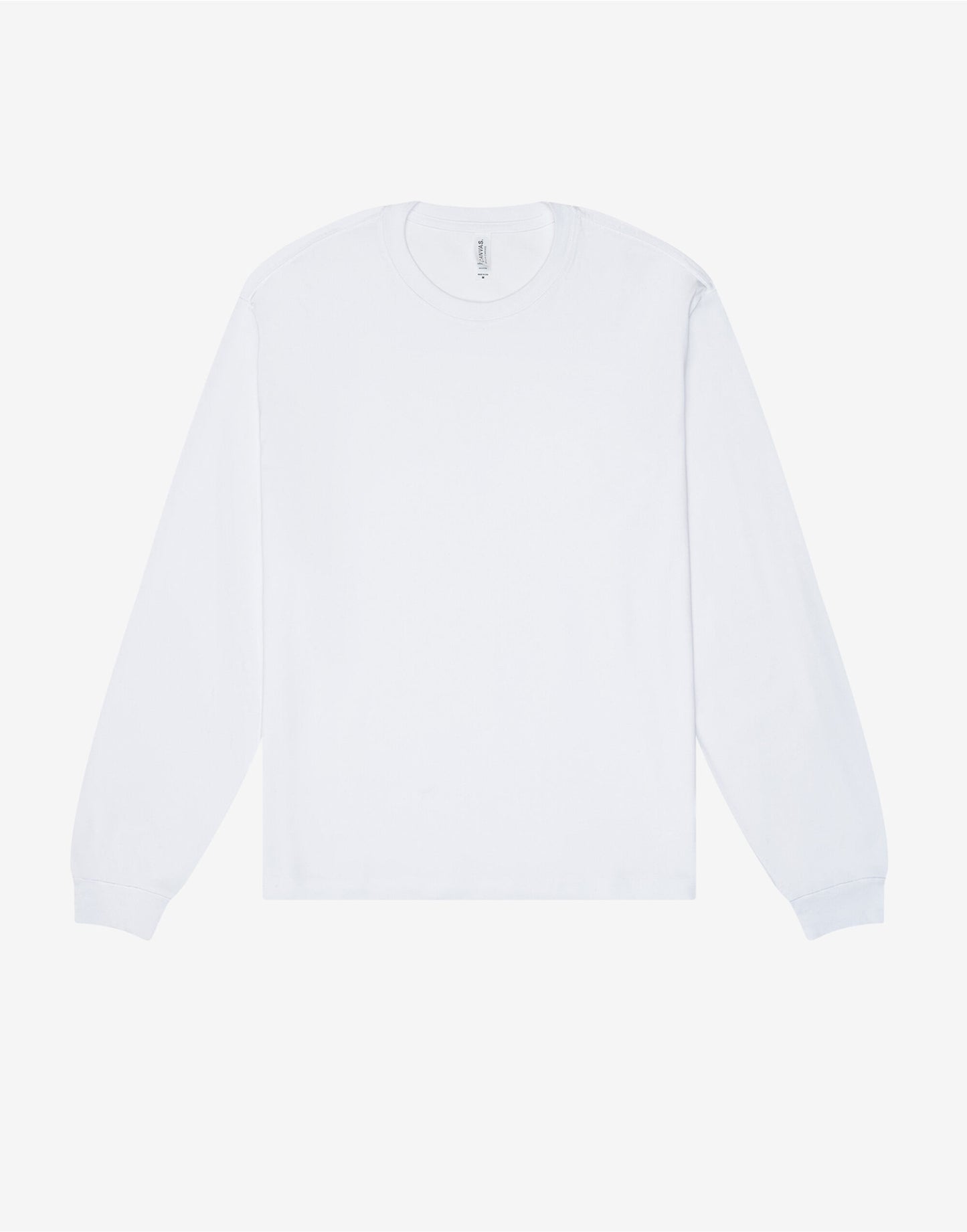 Unisex Heavy Boxy Long Sleeve Tee - White