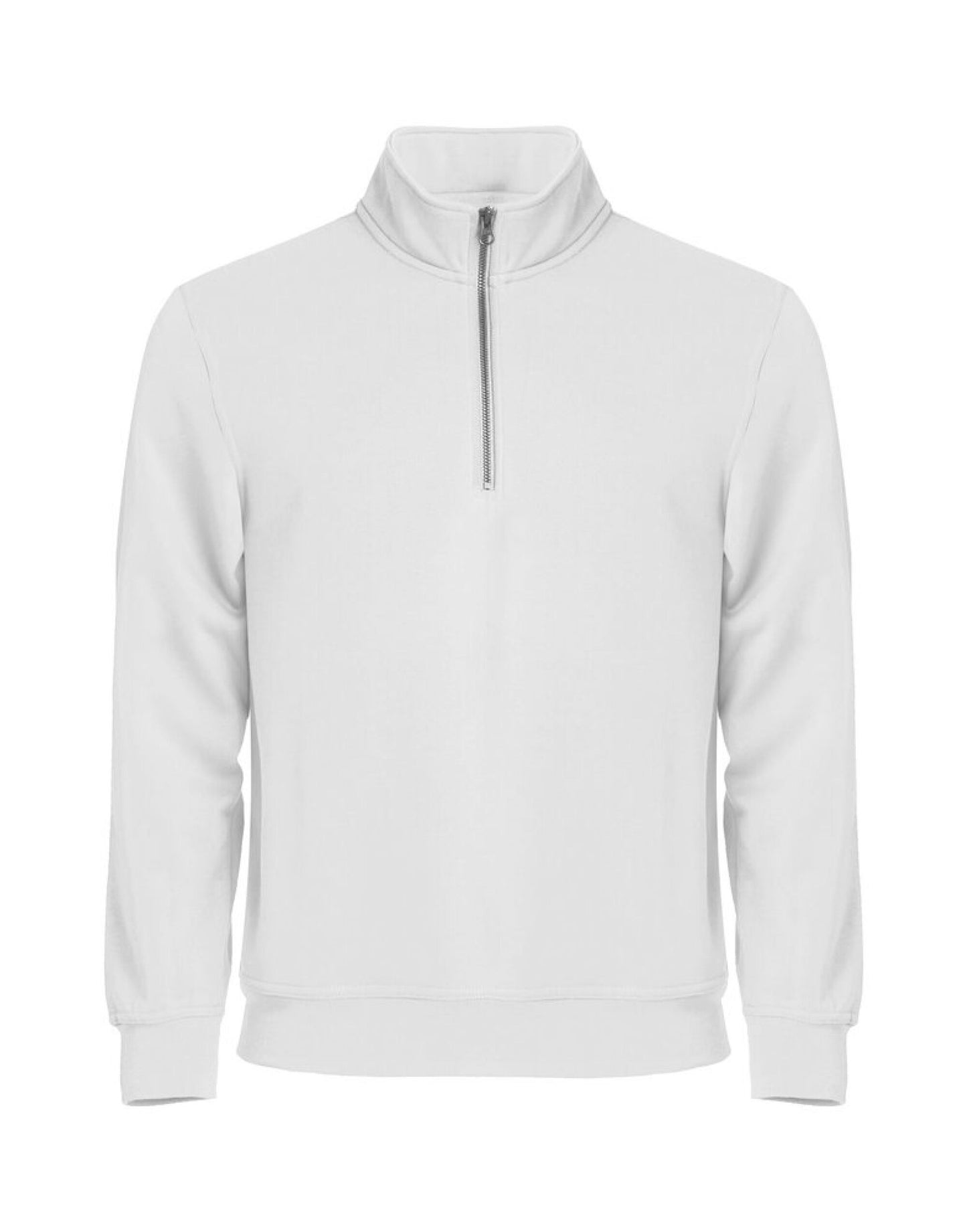 Basic Half Zip - White