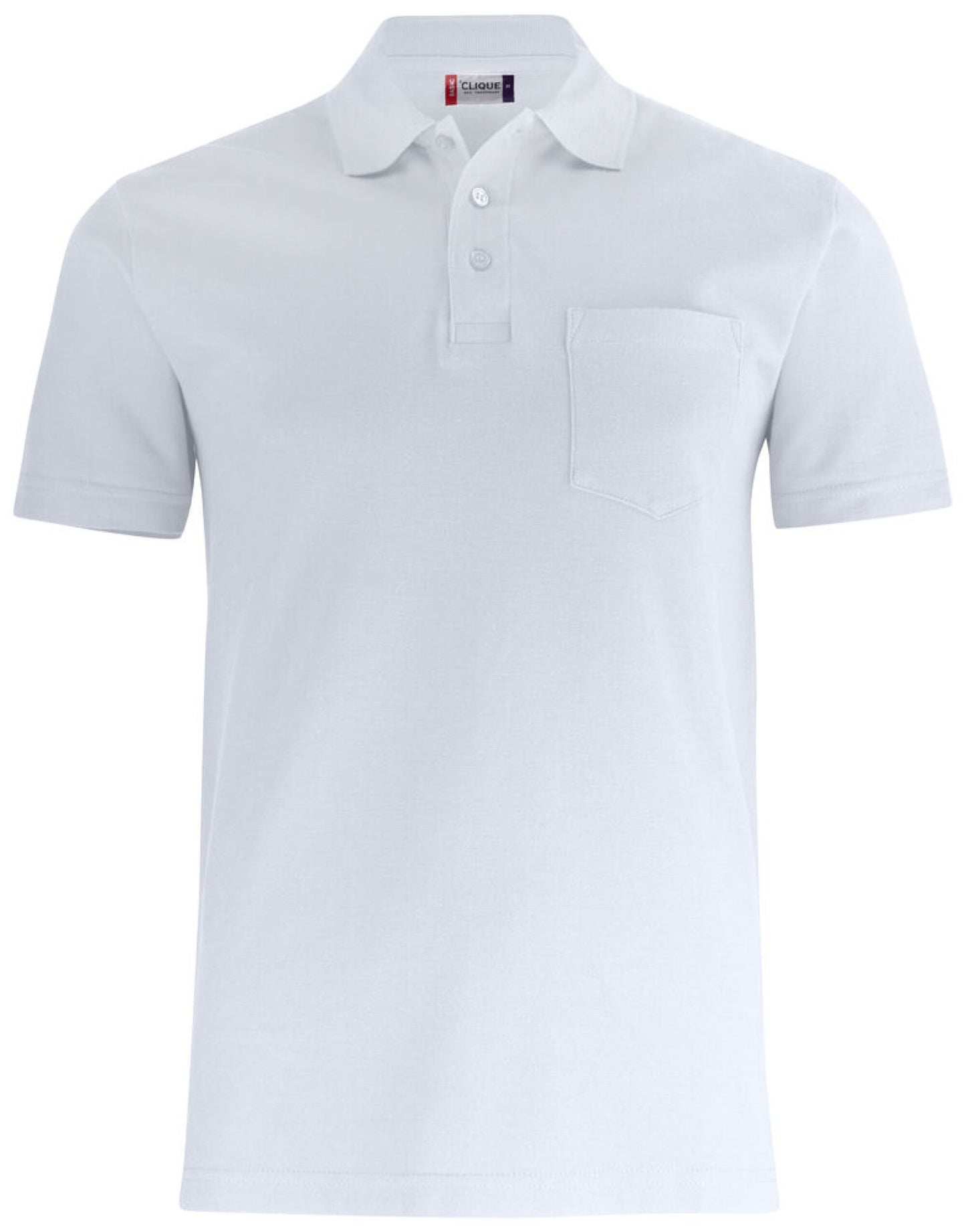 Basic Polo With Pocket - White