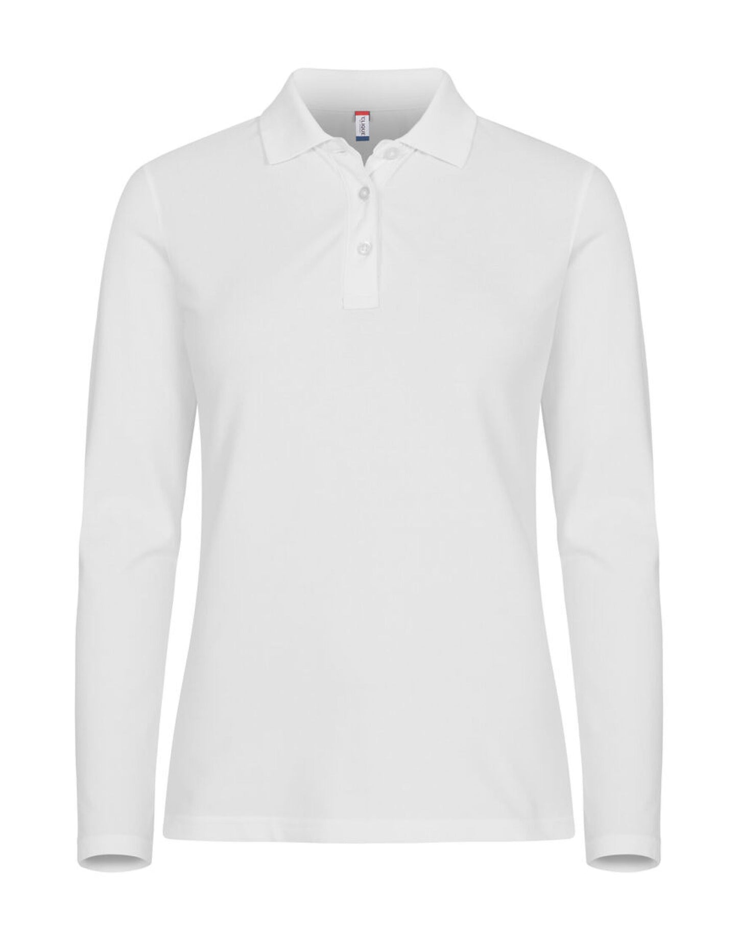 Ladies Stretch Premium Polo L/S - White