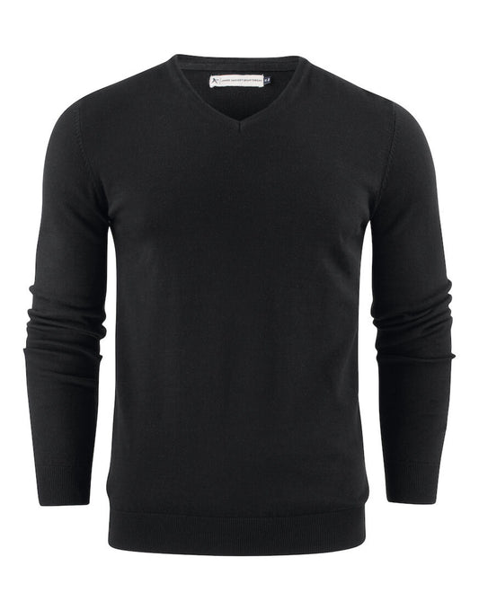 Ashland V-Neck Knit Sweat - Black