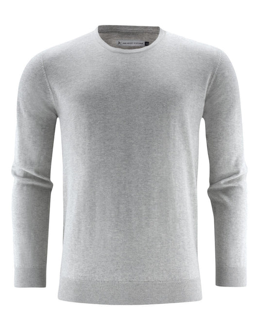 Ashland U-Neck Knit Sweat - Grey Melange
