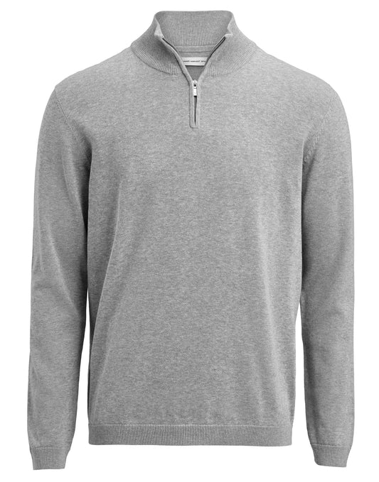 Ashland Unisex 1/2 Zip Knitted Sweater - Grey Melange