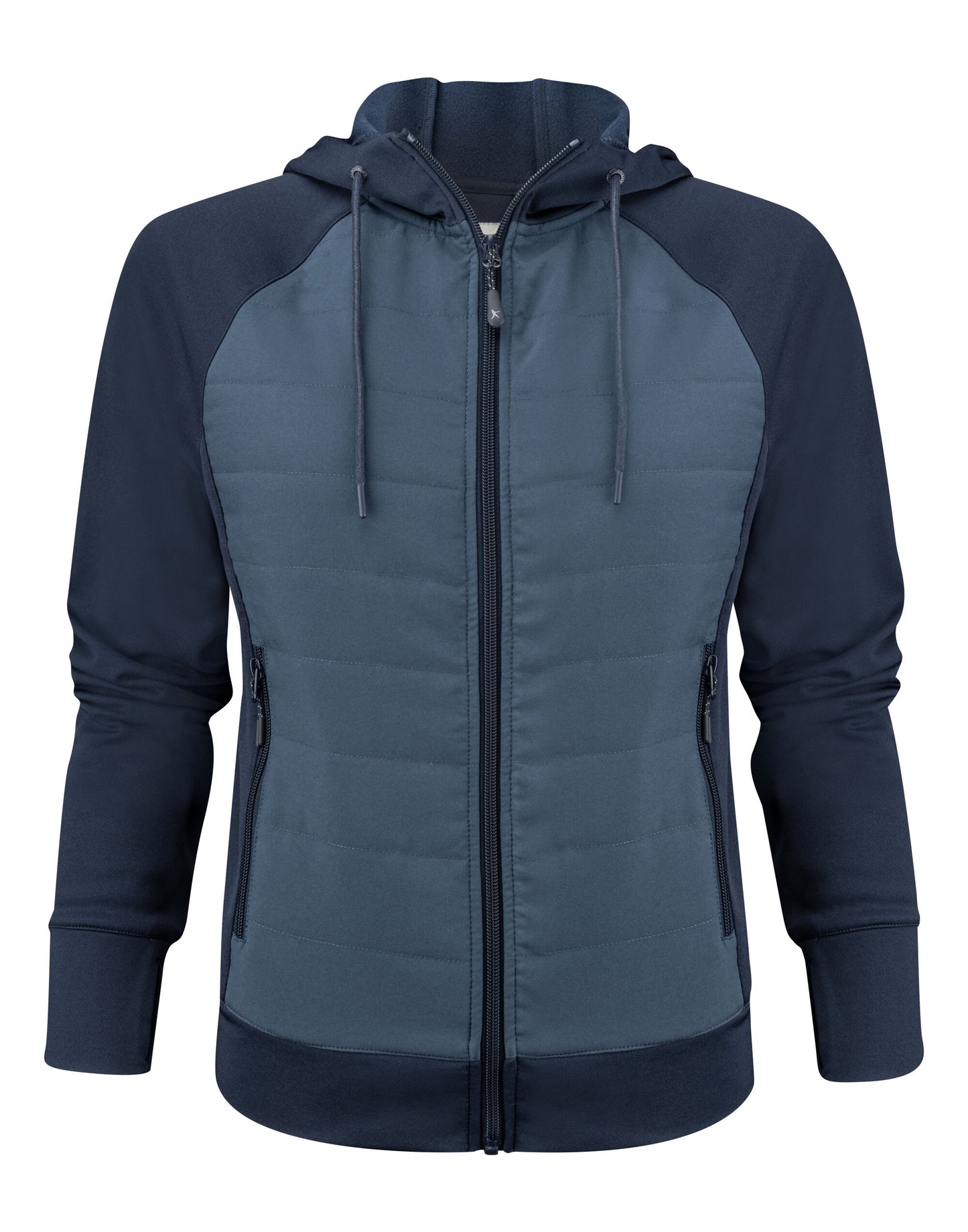 Ladies Keyport Full Zip Hooded Hybrid Jacket - Navy