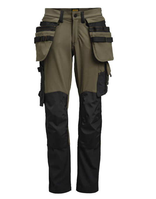 Women's Craftsman Trousers Stretch - Olive Green/Black
