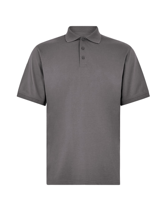 Regular Fit Superwash® 60° Jersey Polo - Charcoal Solid