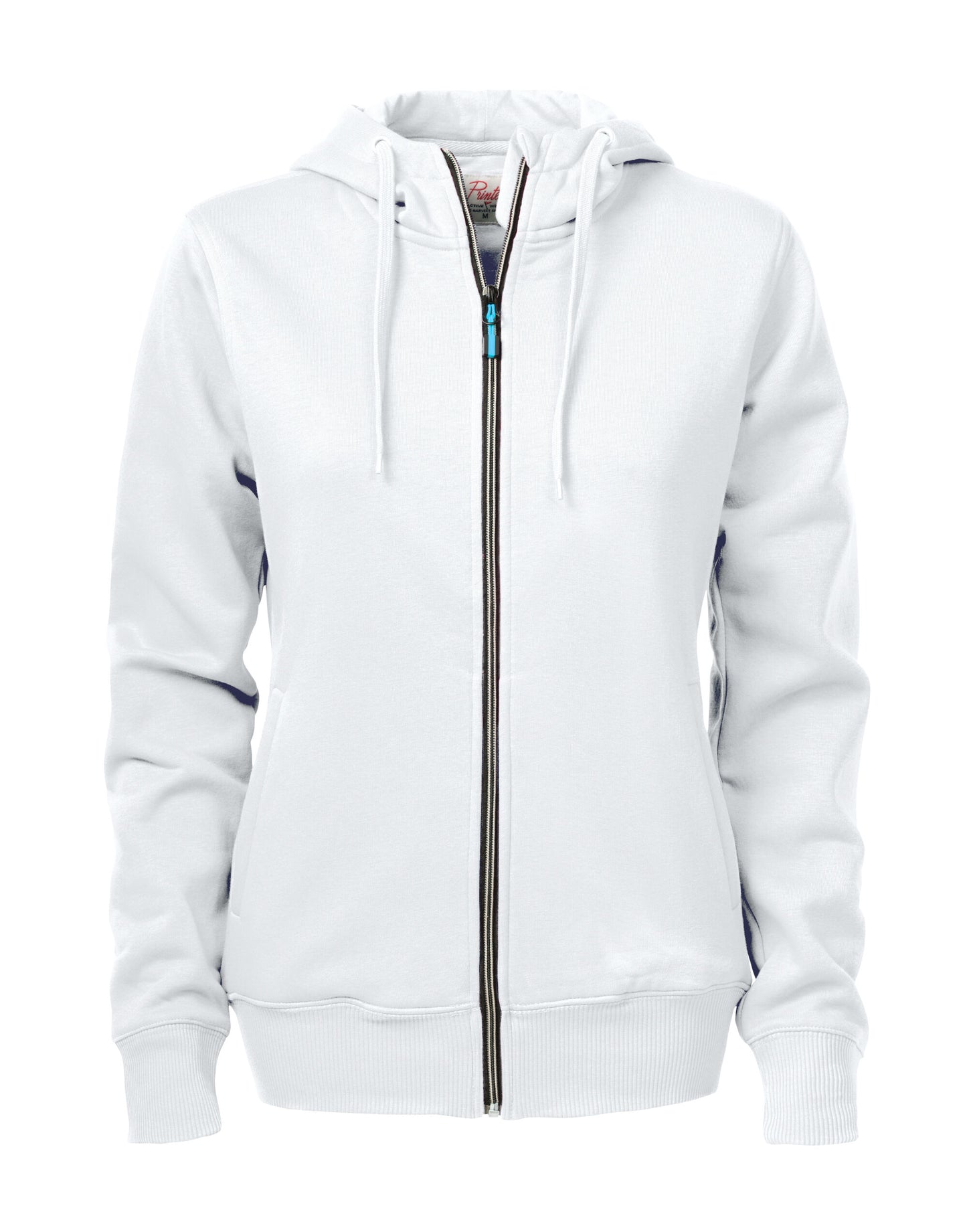 Ladies Overhead Full Zip Hoody - White