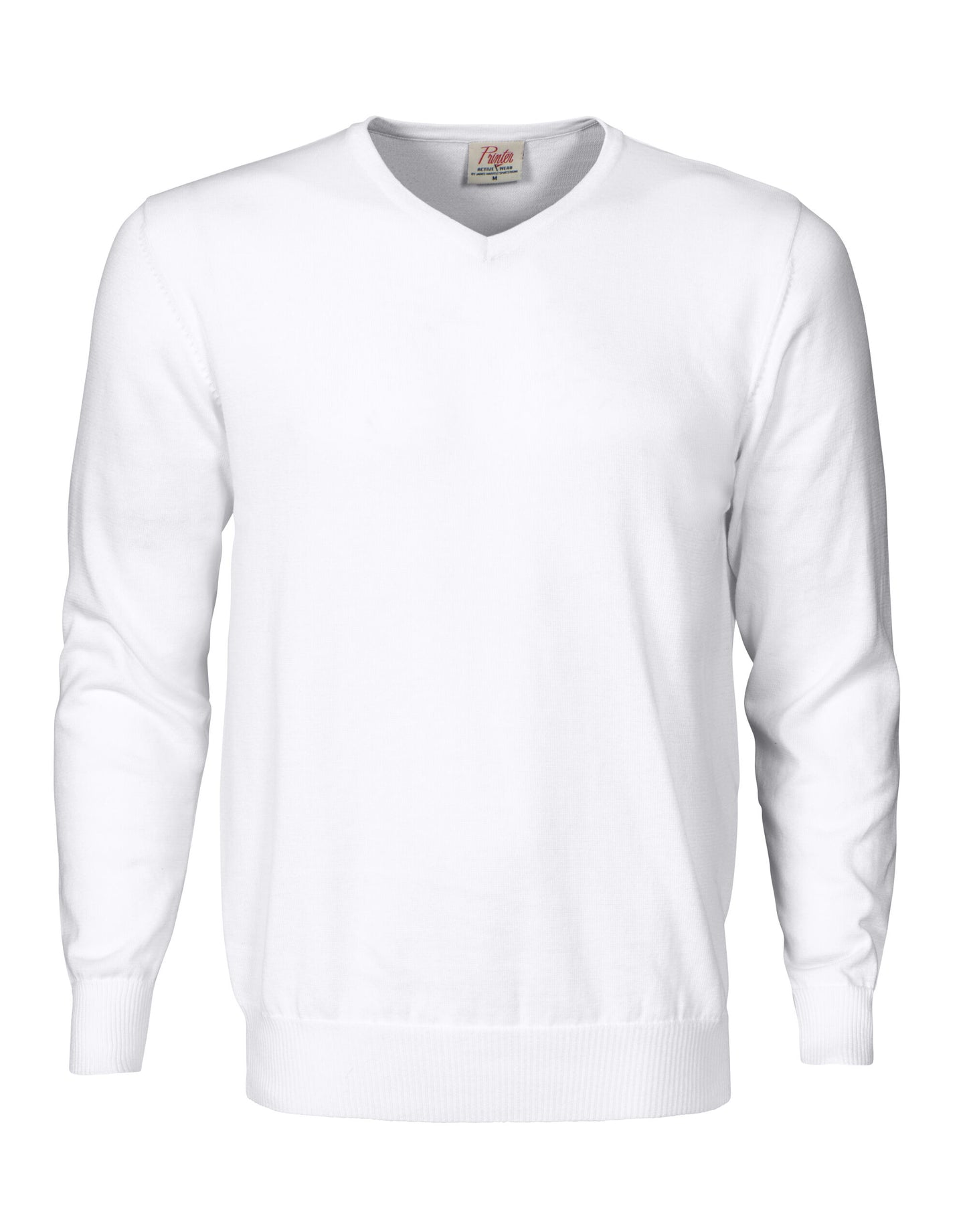 Forehand Knitted V Neck Sweater - White