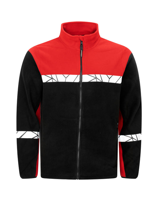 Progression 7300 Full Zip Fleece - Black/Red