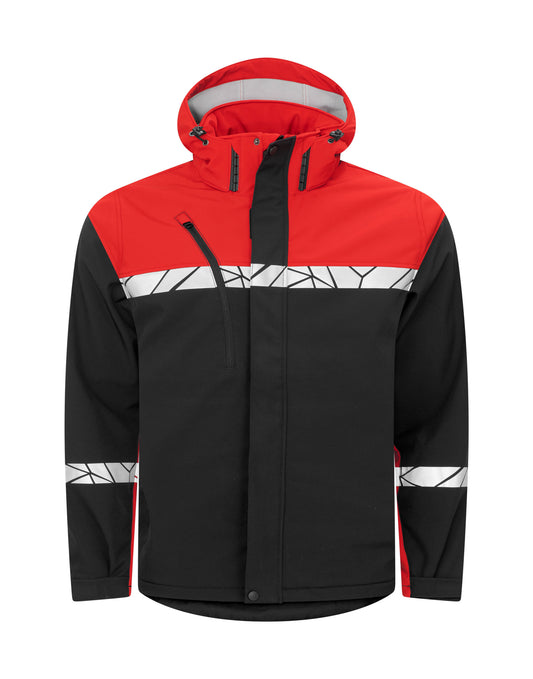 Progression 7400 Softshell Jacket - Black/Red