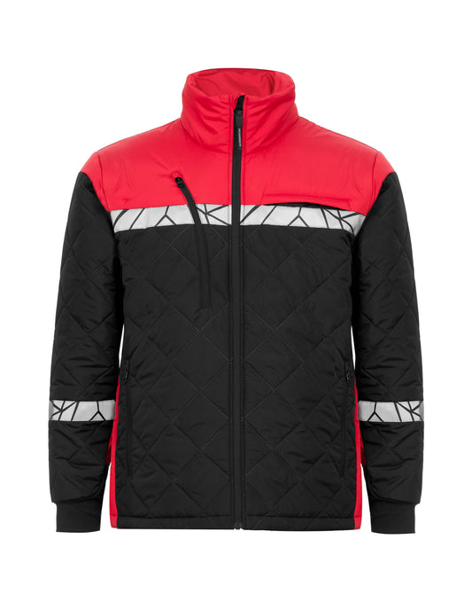 Progression 7404 Light Weight Quilted Jacket - Black/Red
