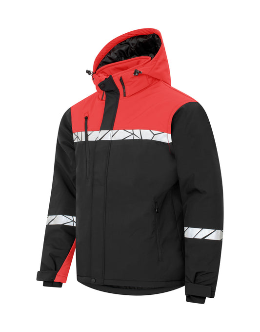 Progression 7413 Padded Softshell _x000D_ - Black/Red