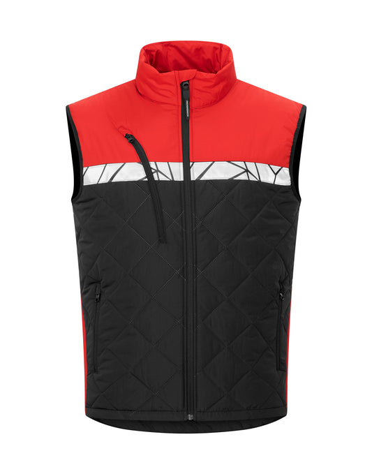 Progression 7700 Quilted Vest - Black/Red