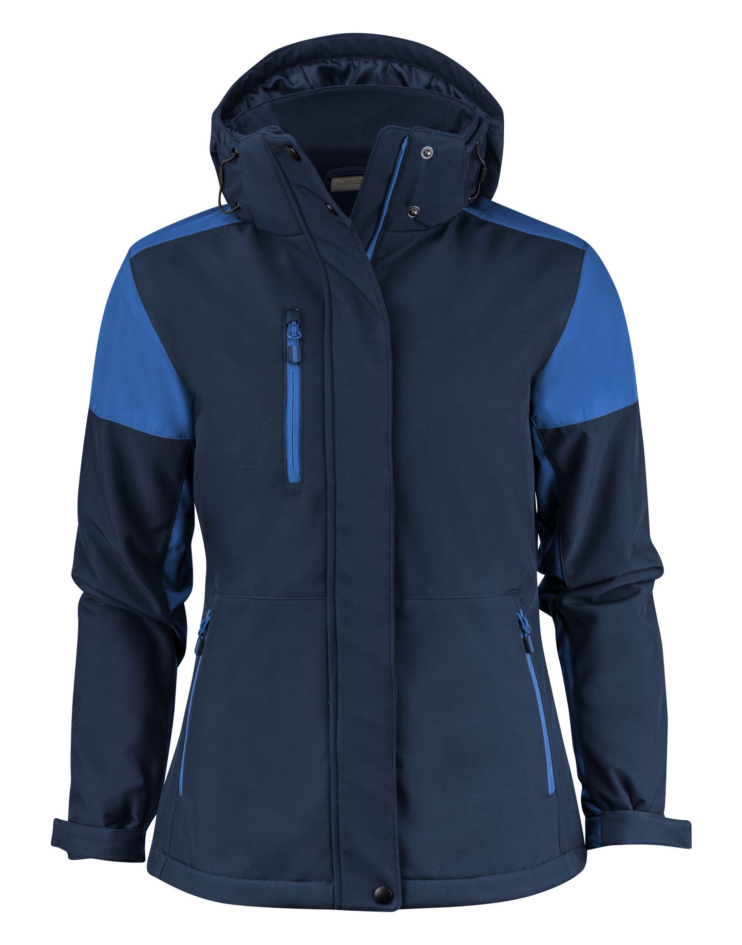 Ladies Padded Softshell - Navy/Cobalt