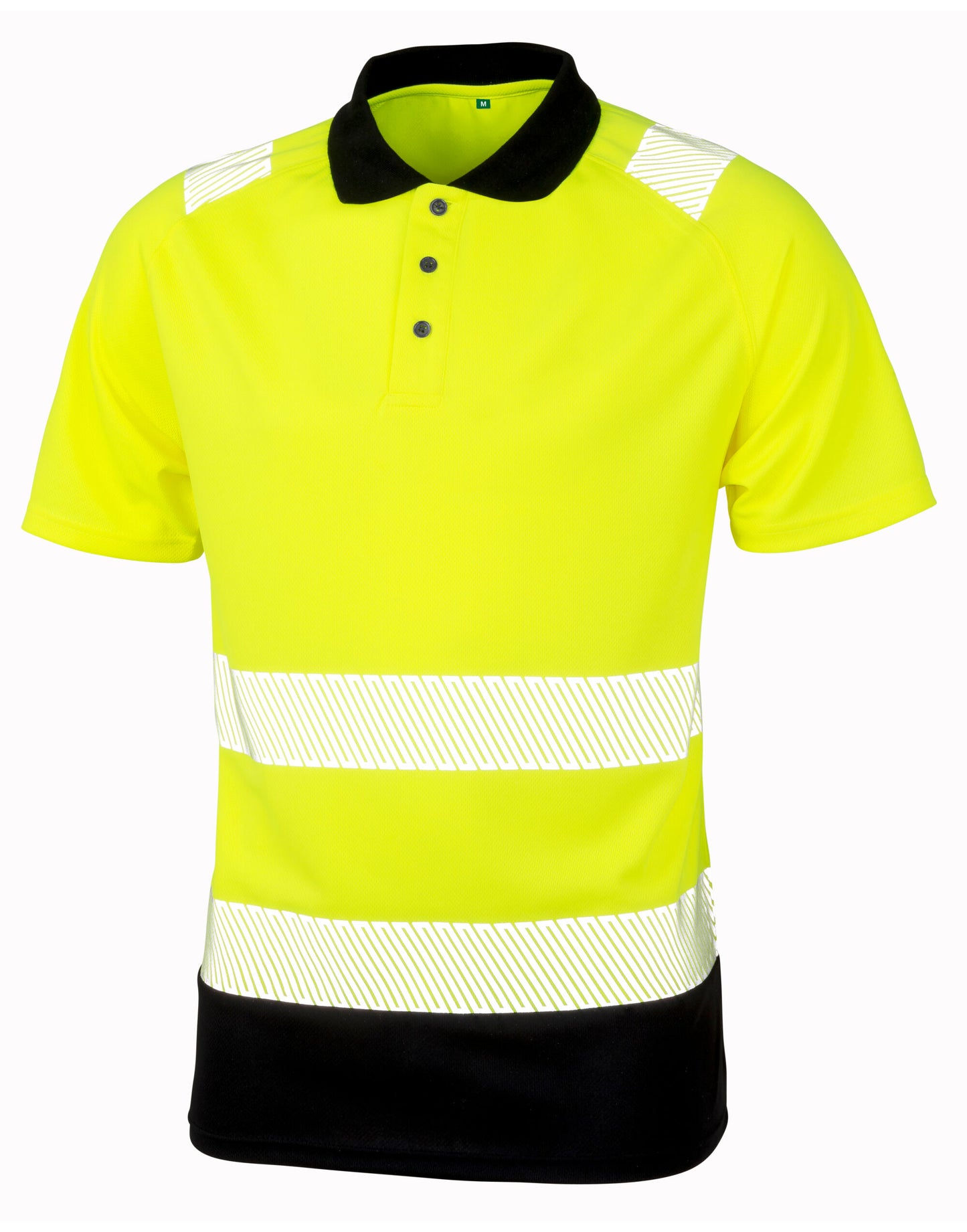 Recycled Safety Polo Shirt - Fluoresent Yellow