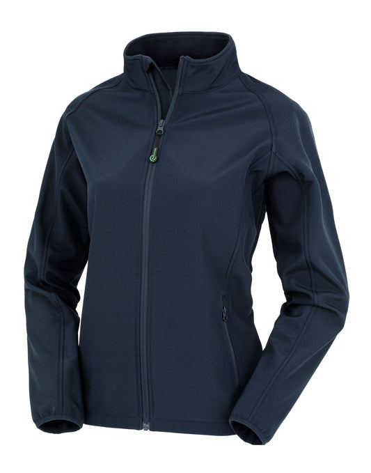 Ladies' Recycled 2-Layer Printable Softshell - Navy