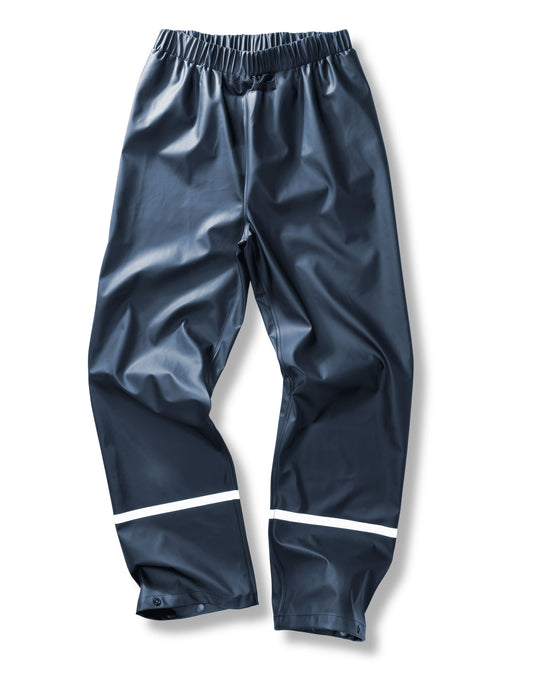 Prism PU Waterproof Trouser With Reflective Bands and Recycled Backing - Navy