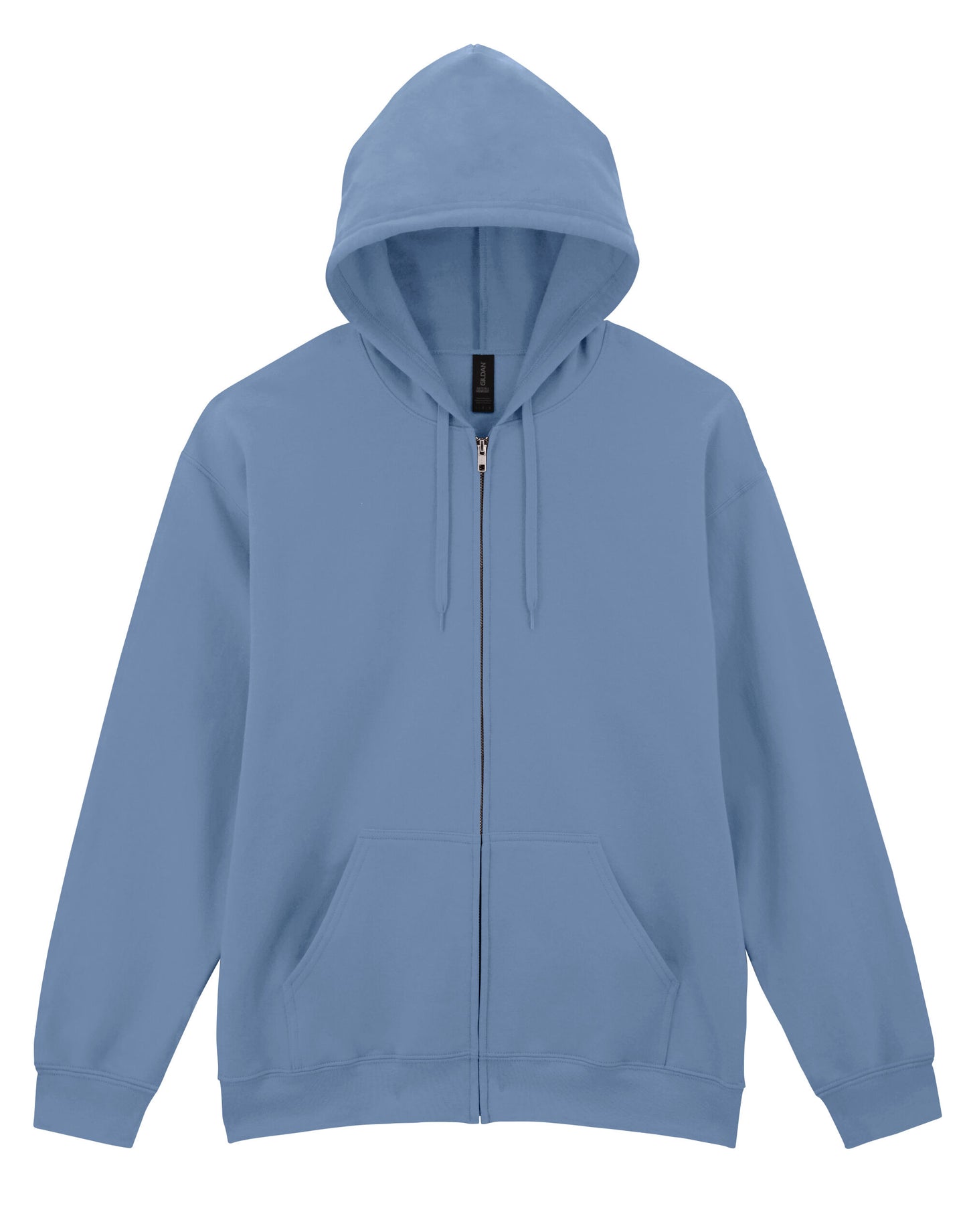 Softstyle Midweight Fleece Adult Full Zip Hooded Sweatshirt - Stone Blue