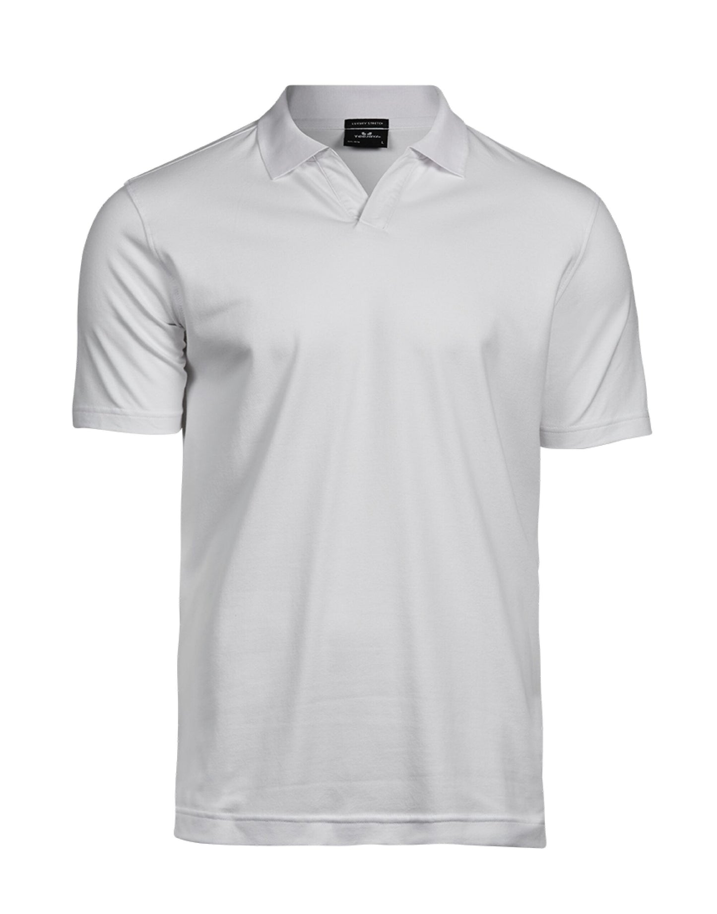 Men's Luxury Stretch V-Neck Polo - White